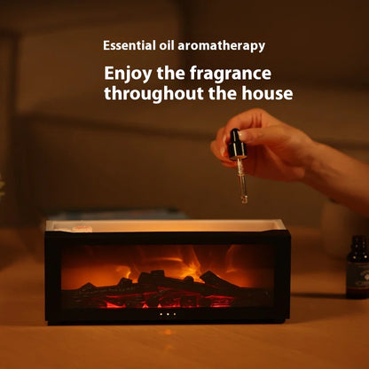 Aroma Essential Oil Fireplace Diffuser with Premium Box Colorful Flame Diffuser Bonfire Fireplace