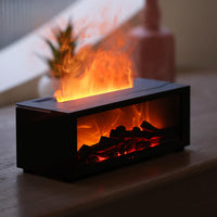 Aroma Essential Oil Fireplace Diffuser with Premium Box Colorful Flame Diffuser Bonfire Fireplace